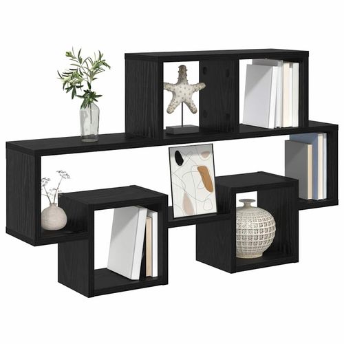 Półka ścienna z półką Czarny dąb 82 x 15 x 51 cm na Arena.pl