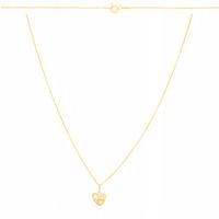 Komplet łańcuszek + złoty wisiorek zawieszka literka A w serduszku pr. 585