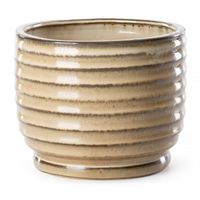 Doniczka osłonka ceramiczna NASTIA 19X19X15 jasnobrązowa