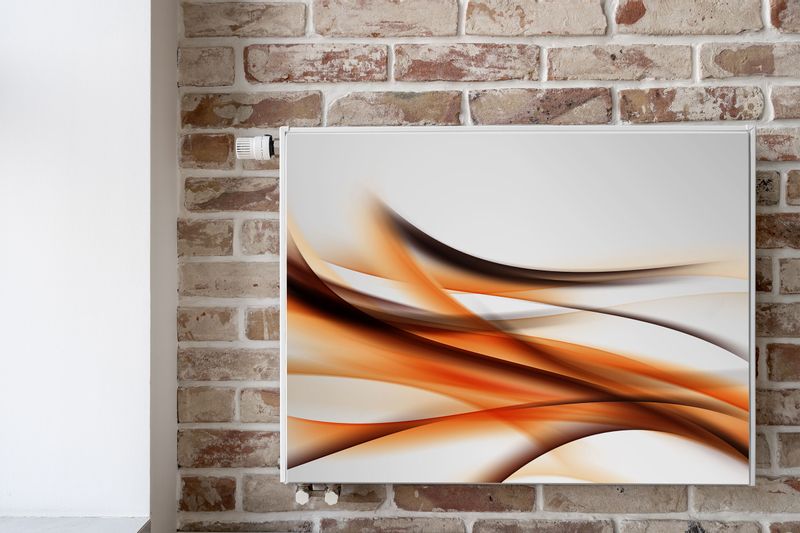 MASKOWNICA Magnetyczna Pomarańczowa Abstrakcja Fala 120cm x 60cm zdjęcie 6