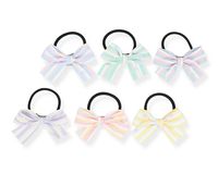 Gumki kokardki w paski 6 sztuk