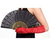 Wachlarz czarny elegancki 23 cm