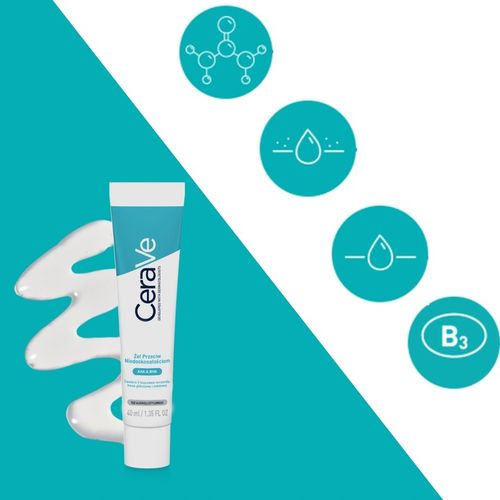 CeraVe zestaw przeciw niedoskonałościom: żel 473ml, żel punktowy, na Arena.pl