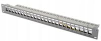 Patch panel pusty DIGITUS 19" 24 port 1U do modułów keystone (RAL 7035