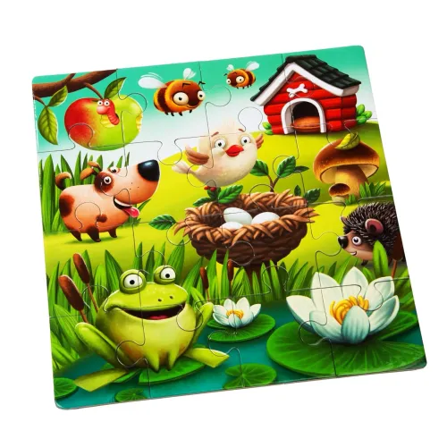 Puzzle 3w1 50 elementów. Ulubione zwierzęta na Arena.pl