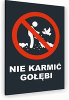 Tabliczka znak informacyjny 20x15 Antracyt NIE KARMIĆ GOŁĘBI Nierdzewna