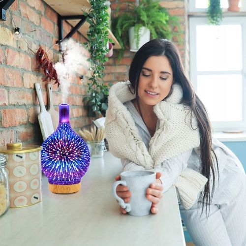 NAWILŻACZ POWIETRZA DYFUZOR ZAPACHOWY AROMATERAPIA JONIZATOR NOCNA na Arena.pl