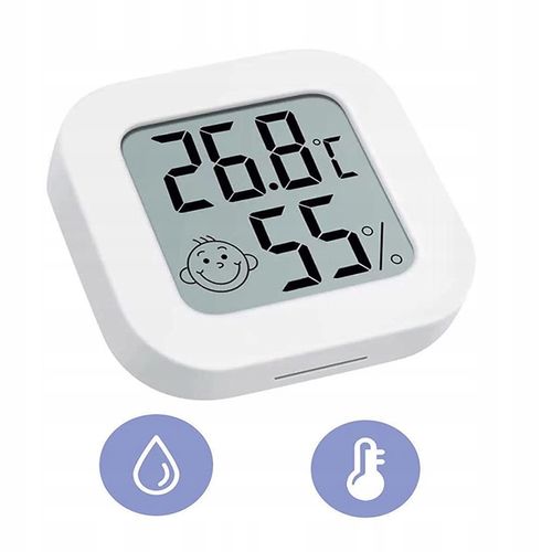 TERMOMETR CYFROWY ELEKTRONICZNA STACJA POGODY HIGROMETR POKOJOWY 4 na Arena.pl