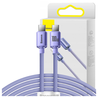 kabel usb-c do usb-c baseus crystal shine, 100w, 2m (fioletowy)