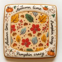 CIASTKO LUKROWANE AUTUMN TIME ROZ.M KWADRAT JESIEŃ RĘCZNIE ROBIONE