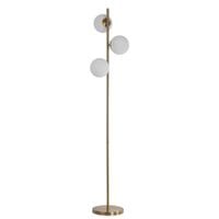 Złota podłogowa lampa Dorado LP-002/3F Light Prestige mleczne kule do salonu