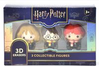 harry potter ron hermiona 3d eraser gumka 3pak