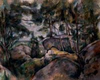 Rocks in the Forest, Paul Cézanne - plakat 59,4x42 cm