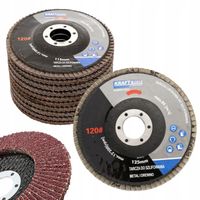 TARCZA DO SZLIFOWANIA DREWNA METALU RDZY 125mm LAMELKA LISTKOWA P120 10szt