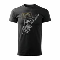 Koszulka z gitarą dla gitarzysty męska czarna REGULAR L