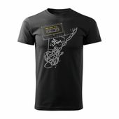 Koszulka z gitarą dla gitarzysty męska czarna REGULAR XL