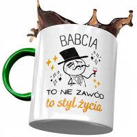 Kubek Zielony Dla Babci Babuni Na Dzień Babci Z Nadrukiem Ze Zdjęciem