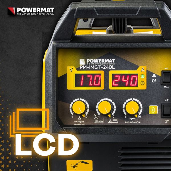 SPAWARKA INWERTEROWA MIGOMAT PÓŁAUTOMAT MIG MAG MMA TIG 240A PM-IMGT-240L zdjęcie 7