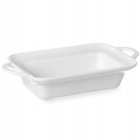 Półmisek do zapiekania prostokątny z uszami 260x185x55mm biała porcelana