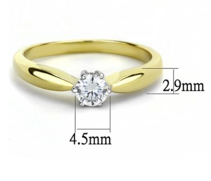 Złoty pierścionek zaręczynowy ONE WAY grawer r. 23 zdjęcie 4