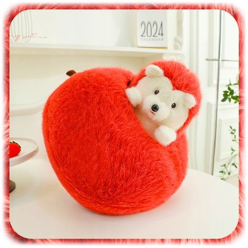 MASKOTKA JEŻ Pluszowy PLUSZAK JEŻYK w Jabłku Poduszka DOMKU dla dzieci 30cm na Arena.pl