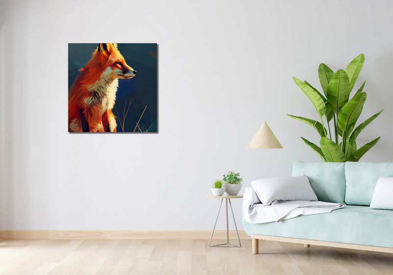 Obraz 70x70cm Spojrzenie Lisicy zdjęcie 2