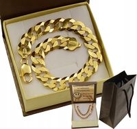 ZŁOTA PEŁNA BRANSOLETKA MĘSKA PANCERKA PR. 585 925 SOLIDNA + GRAWER GRATIS