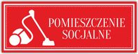 Tabliczka Grawerowana na drzwi POMIESZCZE SOCJALNE