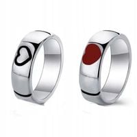 Zestaw 2 dwóch obrączek obrączki komplet serce serduszko dla pary 71