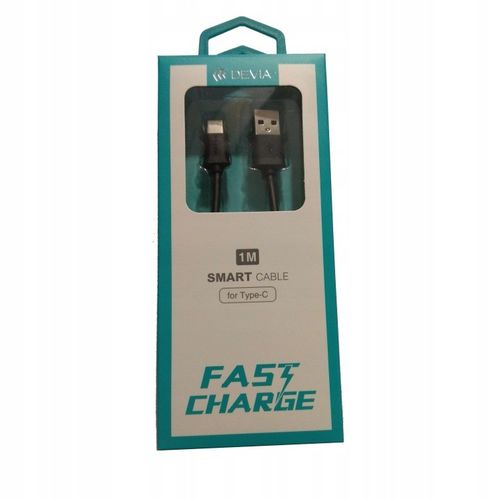 KABEL USB - USB TYPE-C MARKI DEVIA QC 3.0 CZARNY na Arena.pl