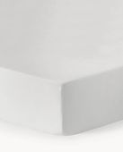 Prześcieradło z flaneli z gumką Biba S 90 x D 200 cm, W 15 cm białe