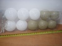 lampki na baterie 10szt. cotton balls | 475332
