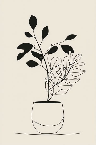 Plakat 20x30cm Prostota Doniczki zdjęcie 1