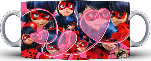 Kubek ceramiczny Biedronka i Czarny Kot - Miraculous na Arena.pl