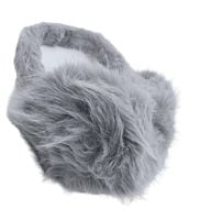 Duże miękkie futrzane z dłuższym włosem nauszniki rozmiar uniwersalny szary