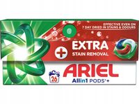 ariel 26szt plus extra clean box kapsułki do prania