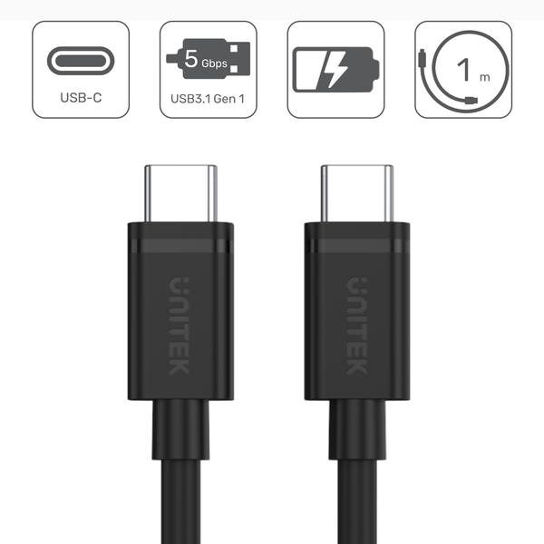Unitek przewód USB Typ-C do USB Typ-C 1m zdjęcie 2