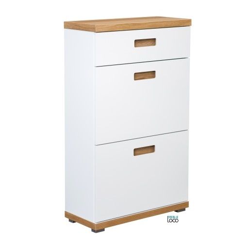 Szafka na buty  LEIDA 2 Z SZUFLADĄ POŁYSK SZER. 65 zdjęcie 1