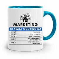 Dla Marketingowca Marketing Kubek Błękitny Prezent Z Nadrukiem Ze Zdjęciem