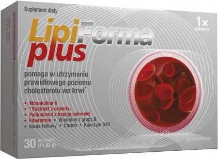 LipiForma Plus Koenzym Q10, Monakolina K, Czosnek 30 Kapsułek na Arena.pl