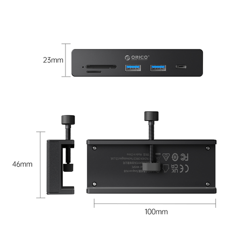Orico Aktywny hub USB-C 10Gbps, 15W, przykręcany, 2x USB-A, czytnik SD, na Arena.pl