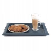 KADAX Tacka Kuchenna Taca Plastikowa Kelnerska Barowa Ciemny Popiel 40x28cm
