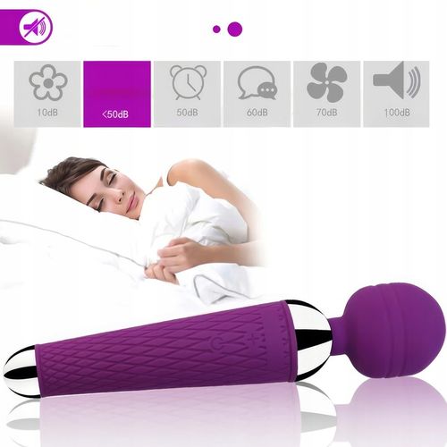 SILIKONOWY WIBRATOR, MOCNY MASAŻER ŁECHTACZKI, WAND - MEGA ORGAZM DO MASAŻU na Arena.pl