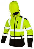 Kurtka ochronna ostrzegawcza robocza odblaskowa SOFTSHELL SOFTREF żółta rXL