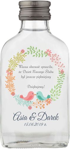 Butelki z nadrukiem NA WESELE PREZENT 100ML 20 szt na Arena.pl