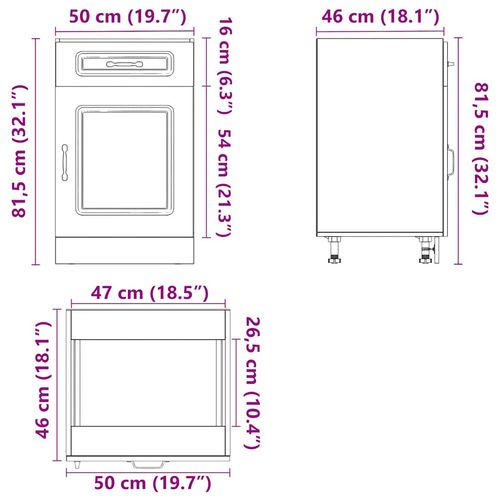 Szafka kuchenna dolna, Kalmar, dąb sonoma na Arena.pl
