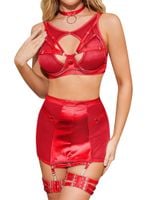 Podwiązka Bielizna dla Kobiet, Rozmiar Erotyczna Bielizna M Czerwony