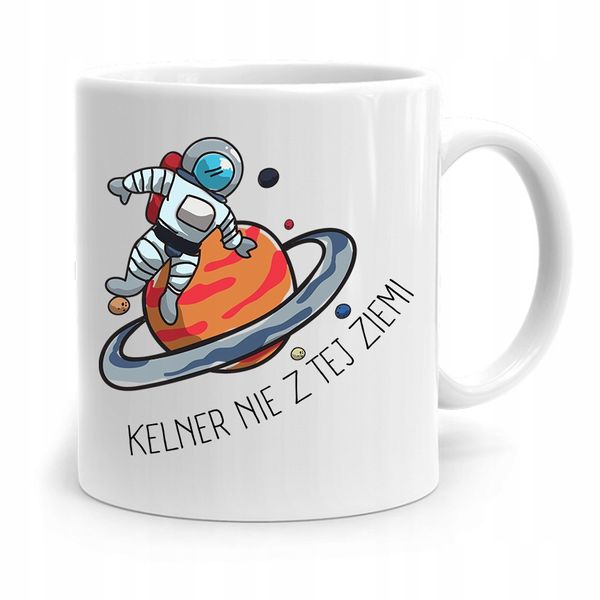 Dla Kelnera Kubek Na Prezent Nie Z Tej Ziemi Z Nadrukiem Ze Zdjęciem zdjęcie 1