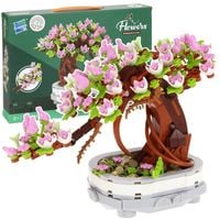 Klocki Konstrukcyjne Kwiaty Drzewo Drzewko Bonsai 462 Elementów