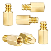 6x Podkładka calowa dystans płyty głównej UNC 6#32 6-32 6.5 mosiężny spacer